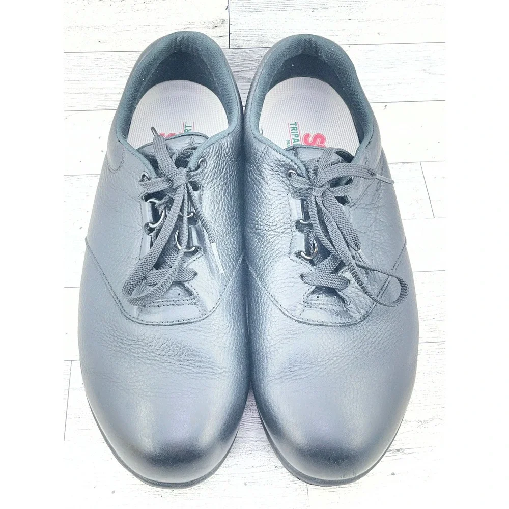 SAS Liberty Womens‎ Black Leather Slip Resistant Professional Walking Shoes 12WW